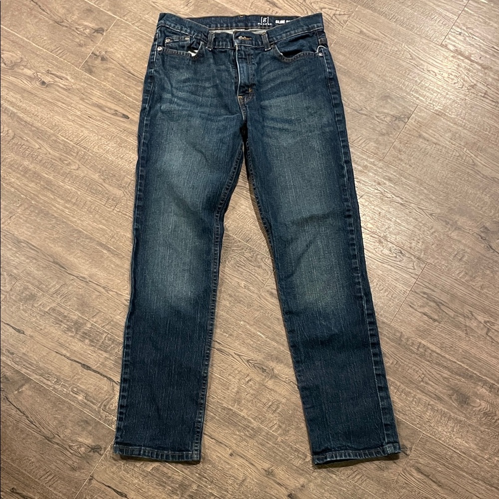 George Men's Dark Blue Straight Jeans